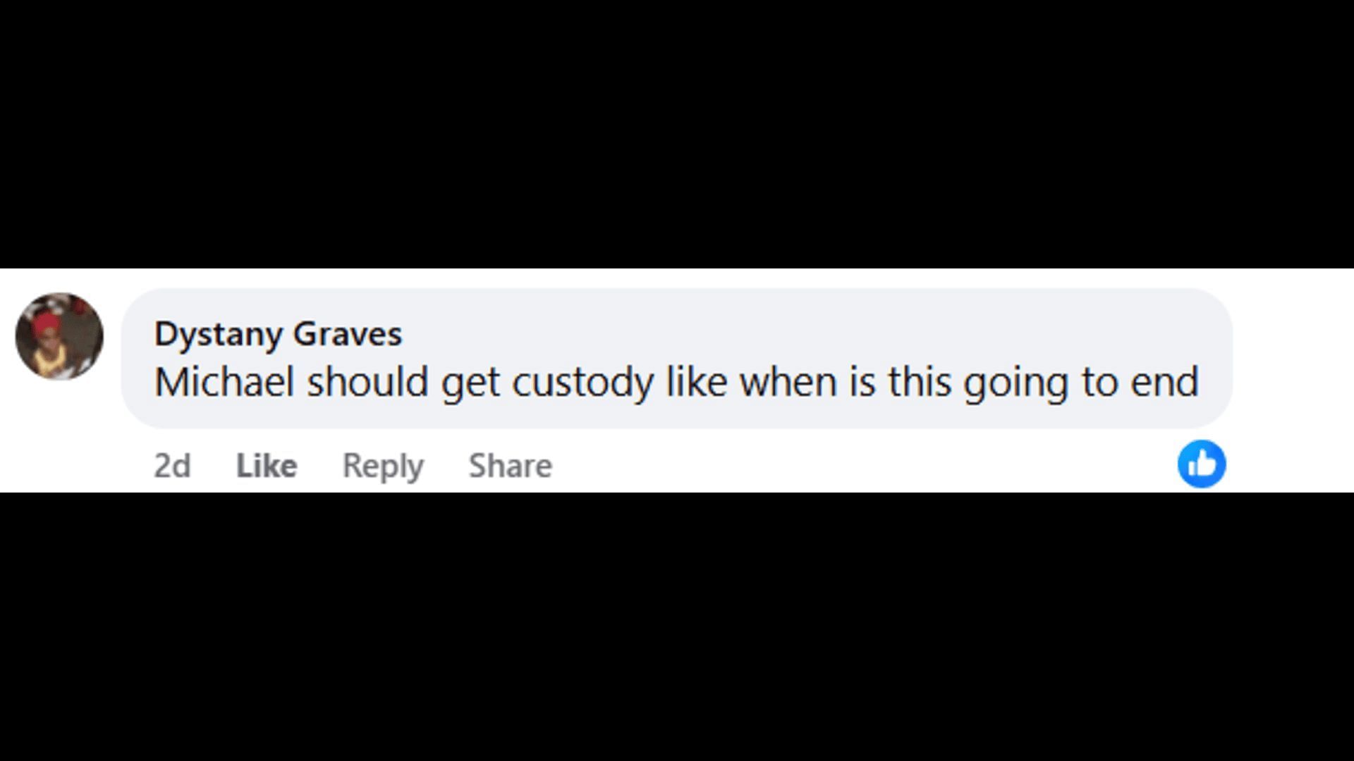 A post made by a fan, saying Michael should get custody (Image via Facebook/General Hospital Fans - Official)